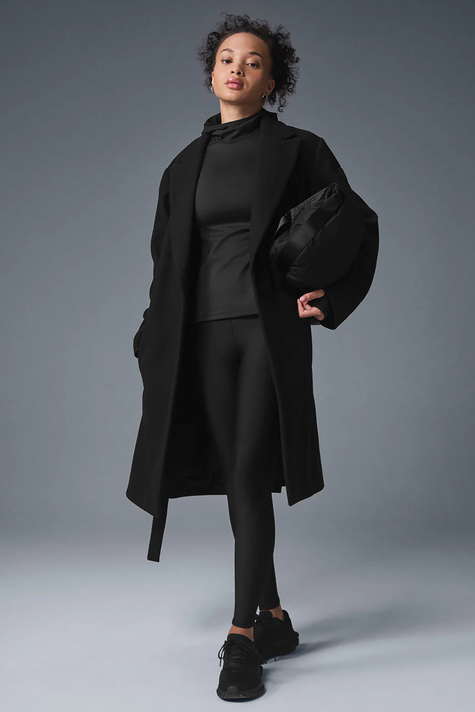 ALO | Wool Gameday Overcoat in Black, Size: Large | Alo Yoga (US)