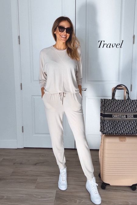 casual outfit idea
This joggers set are amazingly comfortable, butter soft ! The perfect set to travel, lounge or run errands 

Everything fits true to size.
I am wearing a size small on everything 

Follow my shop @alinelowry on the @shop.LTK app to shop this post and get my exclusive app-only content!

#LTKitbag #LTKshoecrush #LTKstyletip