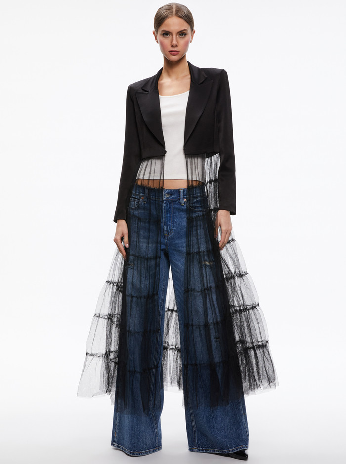 EVERLY TULLE BLAZER | Alice + Olivia