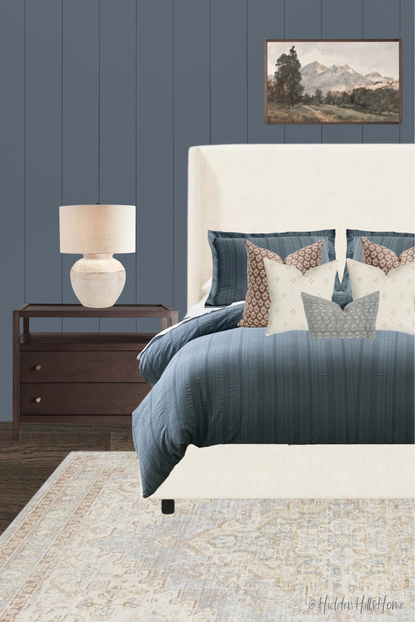 Bedroom decor ideas, master bedroom mood board, Tilly bed, bedroom inspiration, bedding ideas, bedroom design #bedroom
Wall color is SW Granite Peak

#LTKHome #LTKSaleAlert #LTKSeasonal