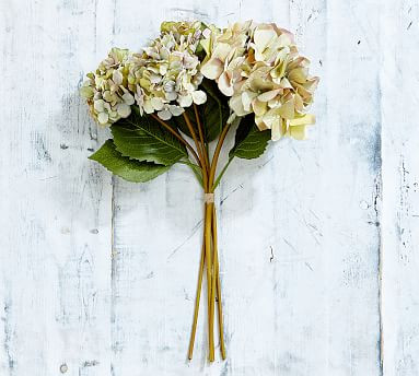 Faux Hydrangea Bouquet - Green | Pottery Barn (US)