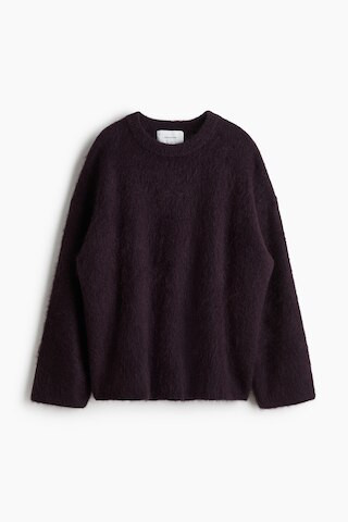 Oversized mohair-blend jumper - Dark purple - Ladies | H&M GB | H&M (UK, MY, IN, SG, PH, TW, HK)