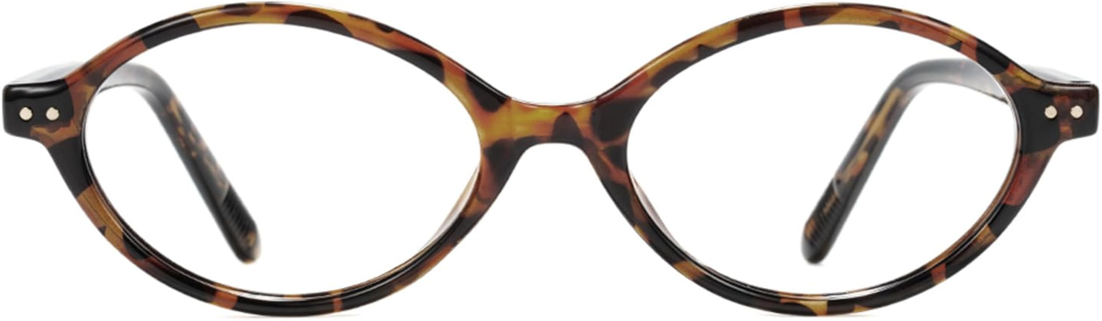 TIJN Olisa Blue Light Blocking Glasses for Women Men,Oval Glasses Frame Bluelight Glasses for Gam... | Amazon (US)