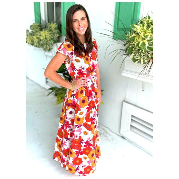 Handmade Block Print Poppy Skirt Set with POCKETS (Sold Together) | James Ascher