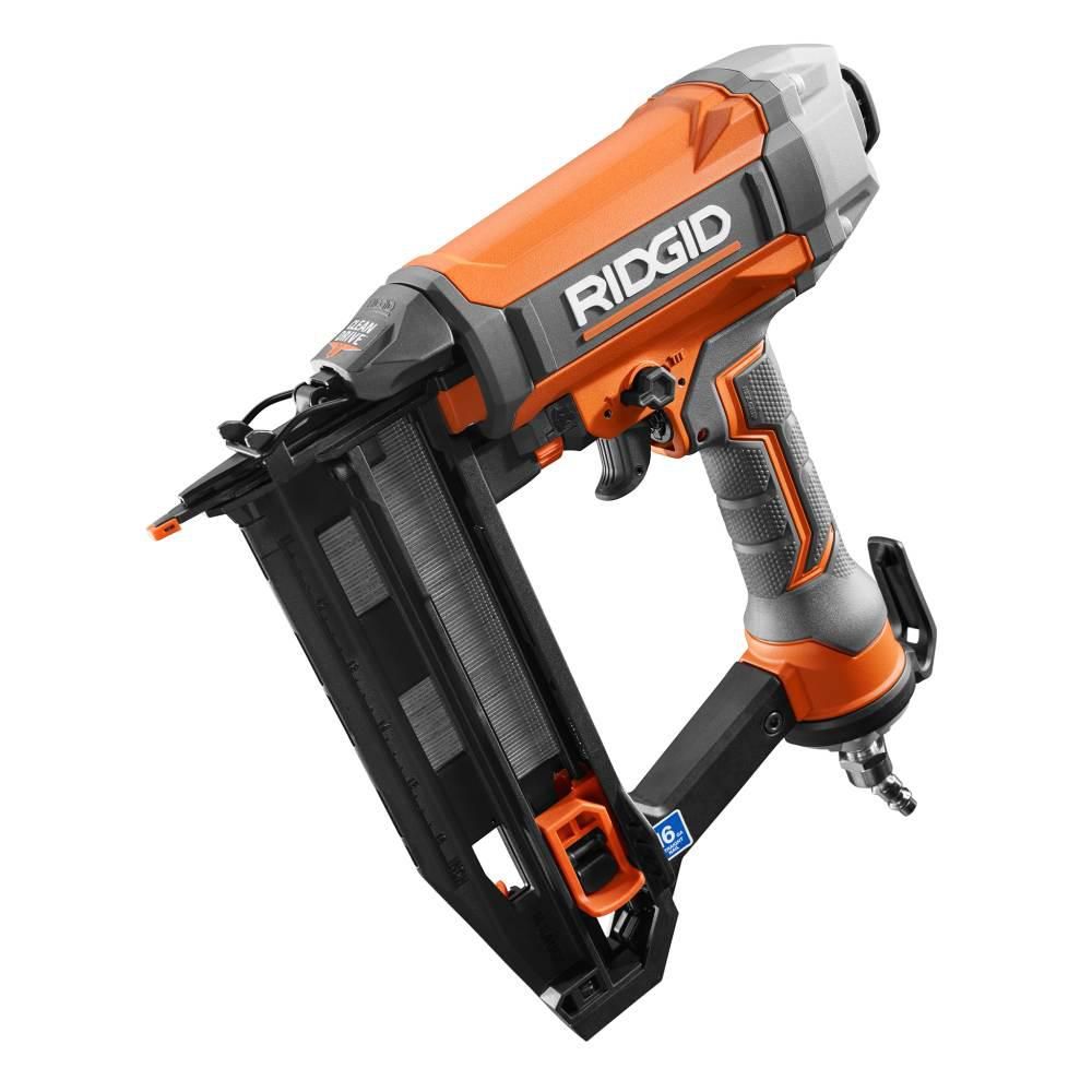 RIDGID 16-Gauge 2-1/2 in. Straight Finish Nailer-R250SFF - The Home Depot | The Home Depot