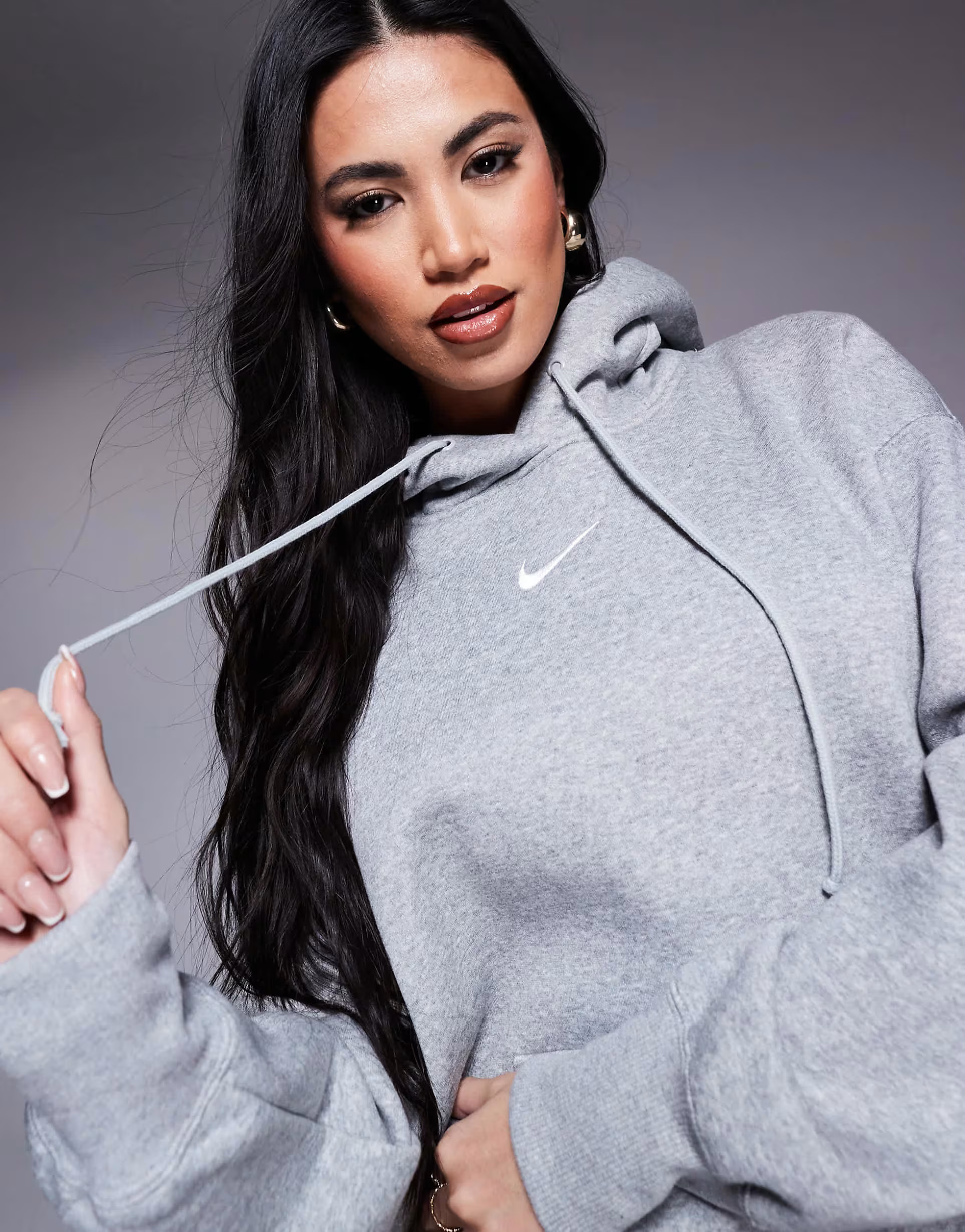 Nike Phoenix Fleece oversized hoodie in gray | ASOS | ASOS (Global)
