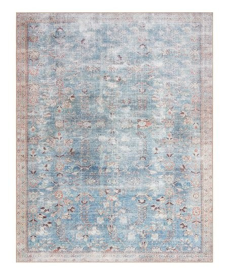 Teal & Rust Distressed Wynter Rug | Zulily