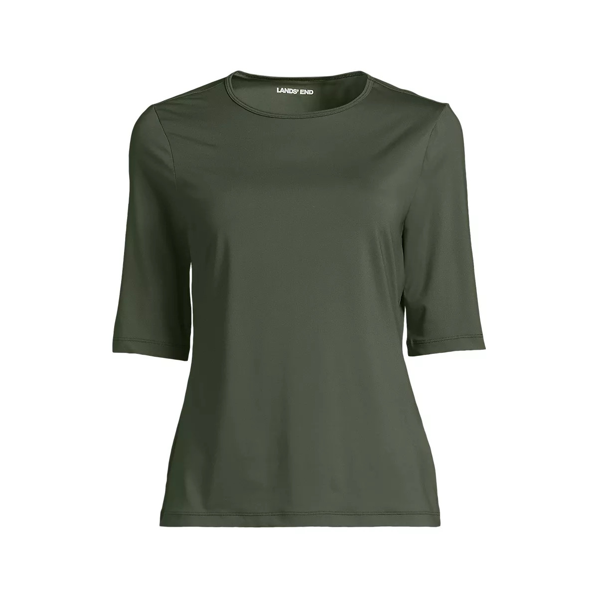 Women's SunShade UPF 50 Elbow Sleeve Rash Guard Swim Tee | Lands' End (US)