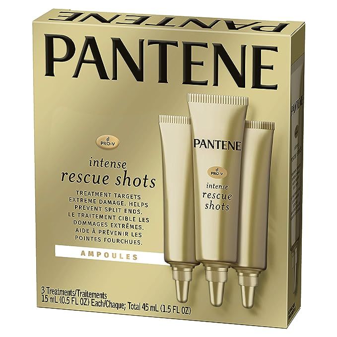 Pantene Rescue Shots Hair Ampoules Treatment, Pro-V Intensive Repair of Damaged Hair, 1.5 Fl Oz (... | Amazon (US)