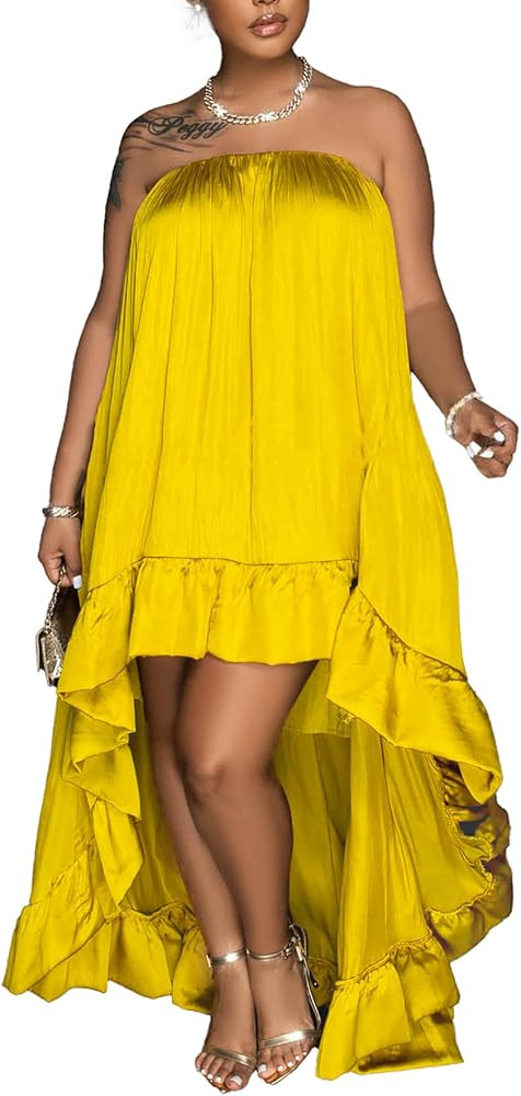 Womens Sexy Summer Dresses Halter Neck Plus Size Long Maxi Dress Casual Floral Beach Sun Dresses ... | Amazon (US)