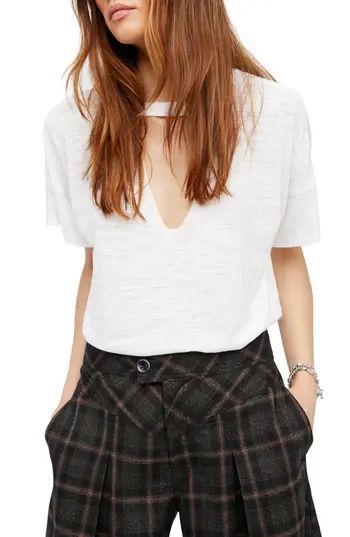 Women's Free People Jordan Burnout Tee, Size X-Small - White | Nordstrom