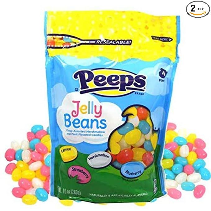 Easter Peeps Jelly Beans with Assorted Marshmallow Fruit Flavored Candies for Easter Basket Stuff... | Amazon (US)