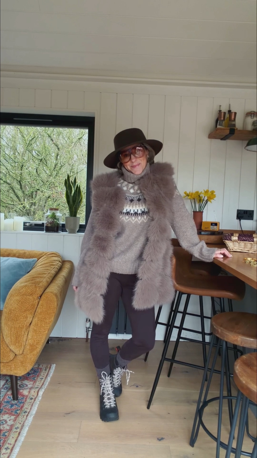 Cosy outfit, Cabin, Countryside Outfit, Cosy Knits, Faux Fur Waistcoat,  Apres Ski, Base Layers 

#LTKwinter