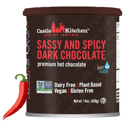 Castle Kitchen Spicy Hot Chocolate (14 oz) - A Winter Favorite - Festive, Holiday-Ready Mix - Dairy Free, Vegan Mexican Hot Cocoa Mix | Target