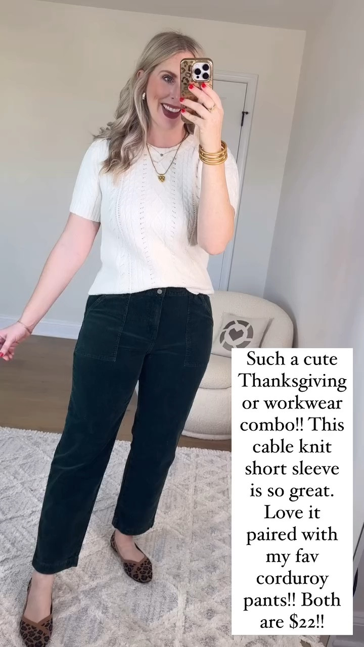 Walmart try on, Walmart outfit, corduroy pants, short sleeve sweater 

Medium 

#LTKFindsUnder50 #LTKStyleTip #LTKVideo