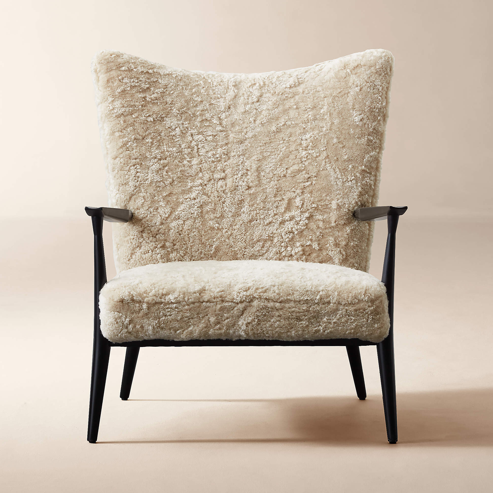 Pull-Up Shearling Lounge Chair Model 1321 by Paul McCobb + Reviews | CB2 | CB2