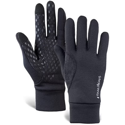 TrailHeads Men’s Running Gloves - Touchscreen with Anti-slip Grip - Lightweight & Moisture Wicking - Black - Large | Target