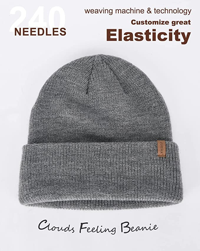 FURTALK Beanie Hats for Women Men Winter Hats Womens Knitted Slouchy Beanies Cuffed Skull Cap War... | Amazon (US)