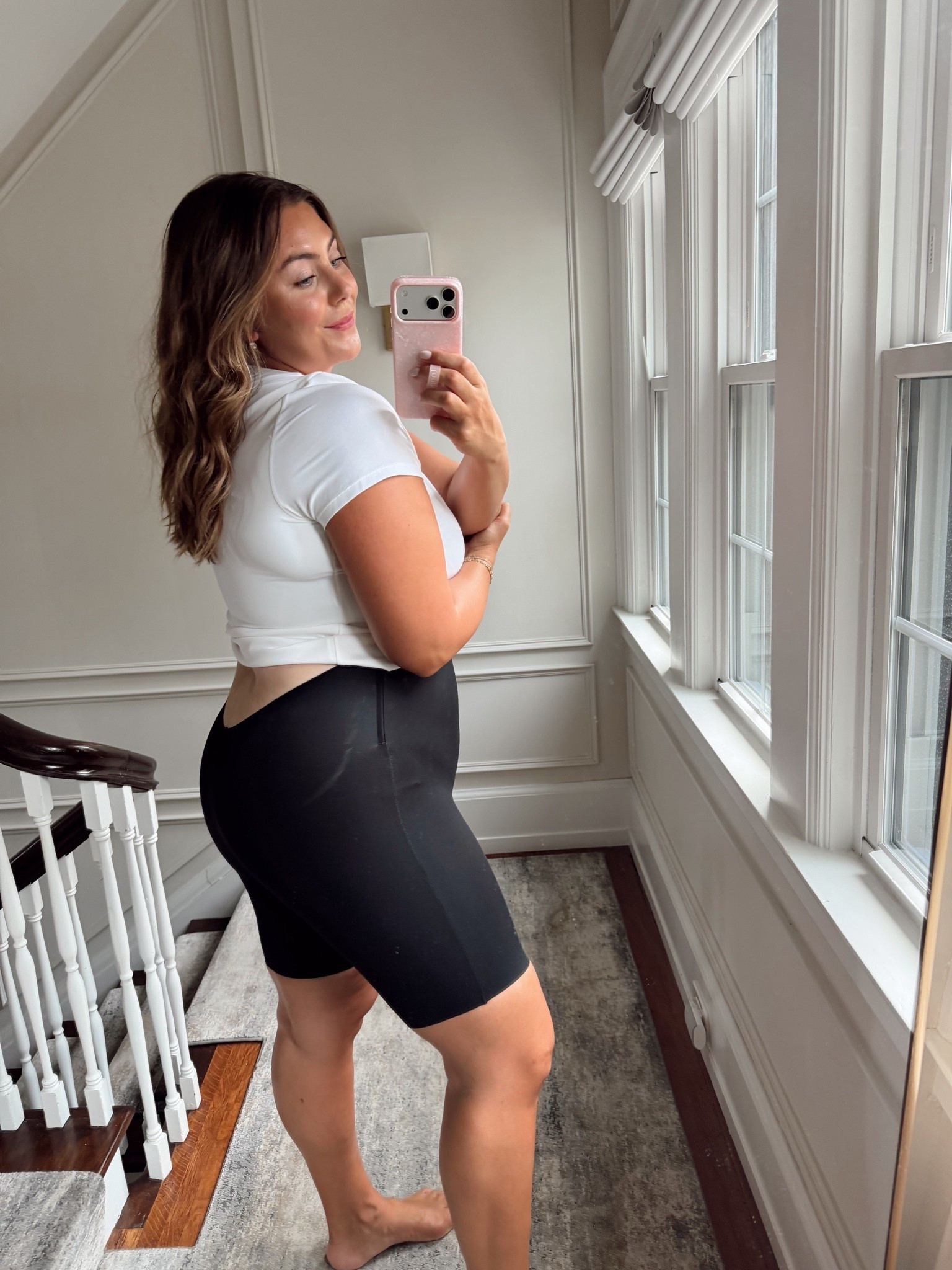 Business in the front, party in the back with these low back shaper short! Wearing size 1X in shorts, 2X in t-shirt. Use CARALYN15 on your first order at @Spanx

#LTKootd #LTKgrwm #LTKMidsize