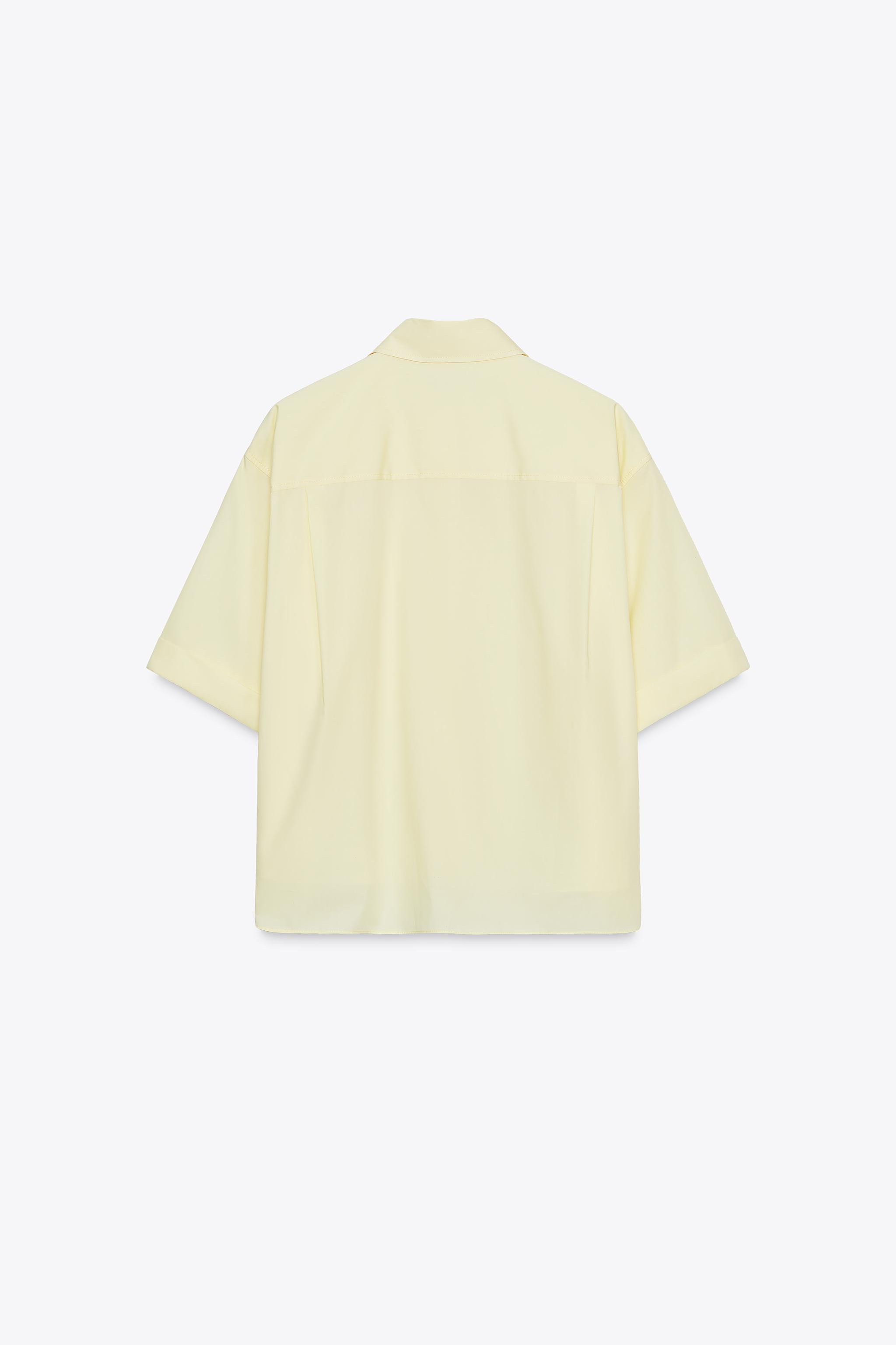 POPLIN SHIRT WITH POCKET | Zara UK