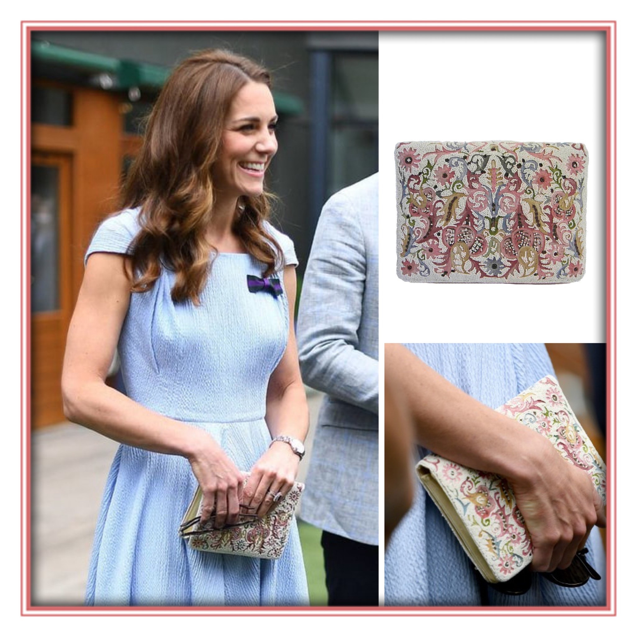 Kate Middleton’s vintage beaded clutch by Josef 
