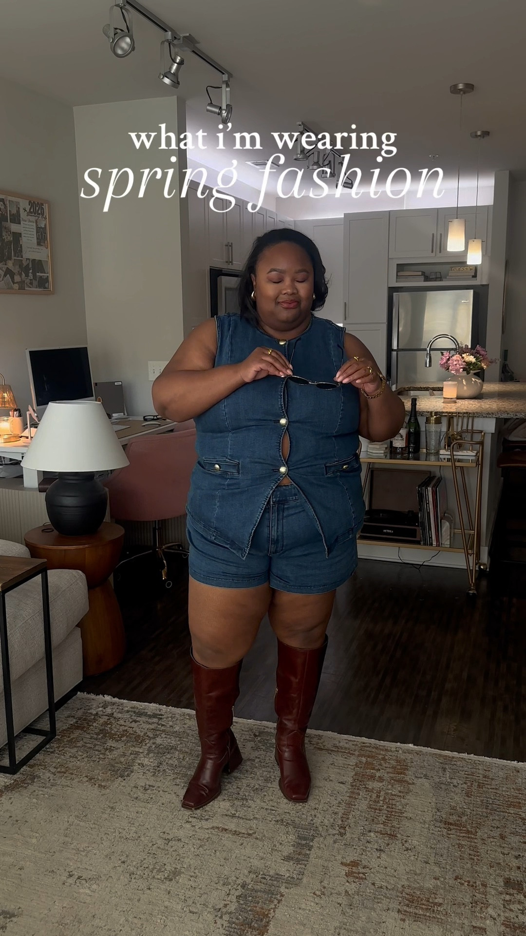 spring outfits, pleated shorts, linen pants, linen vest, denim set, spring boots, spring dress 

#LTKPlusSize #LTKMidsize #LTKStyleTip