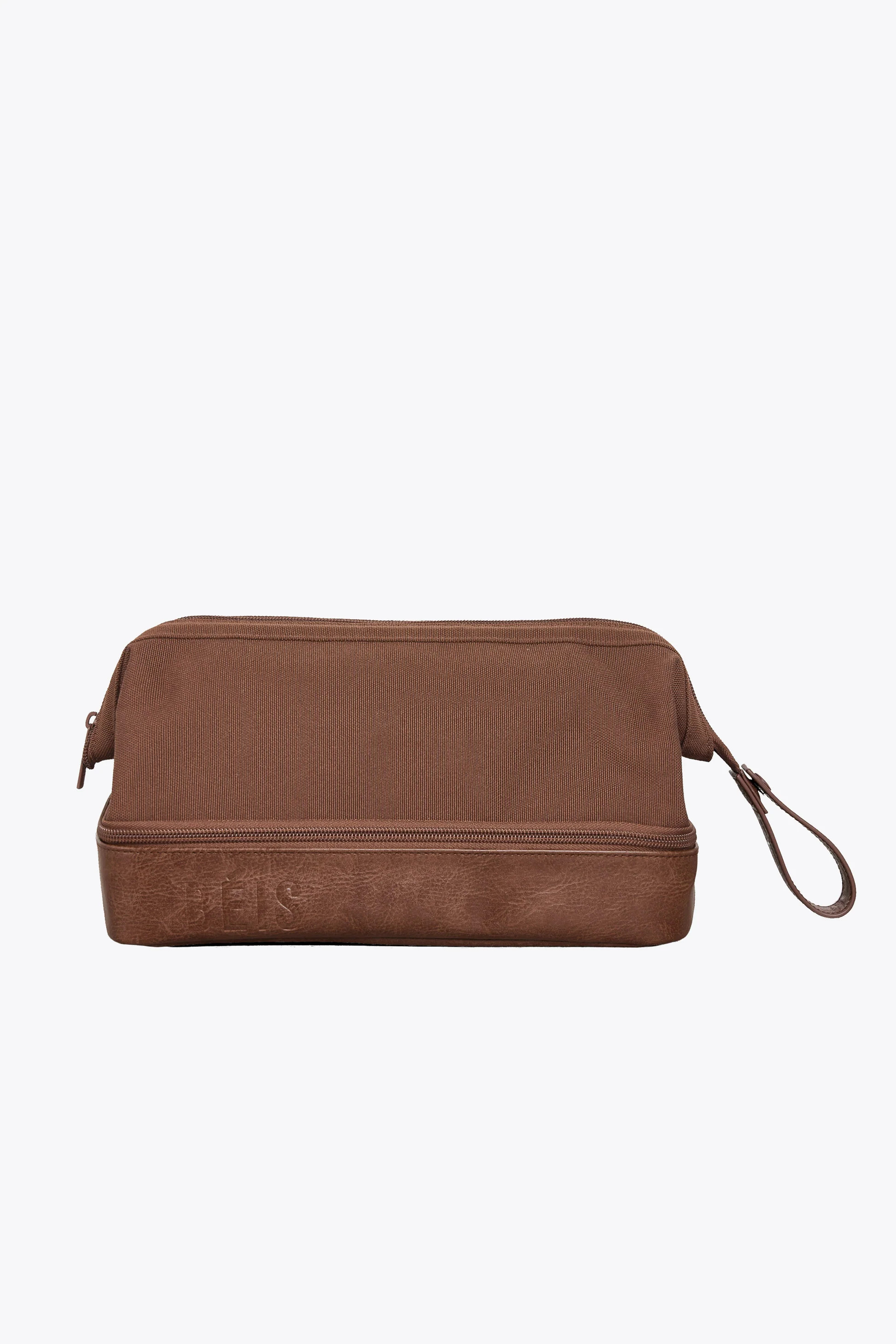 BÉIS 'The Dopp Kit' In Maple - Brown Travel Toiletry Bag & Toiletry Kit | BEIS