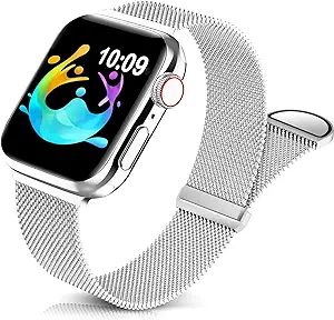 Sunnywoo Metal Stainless Steel Band Compatible with Apple Watch Bands 38mm 40mm 41mm 42mm 44mm 45... | Amazon (US)