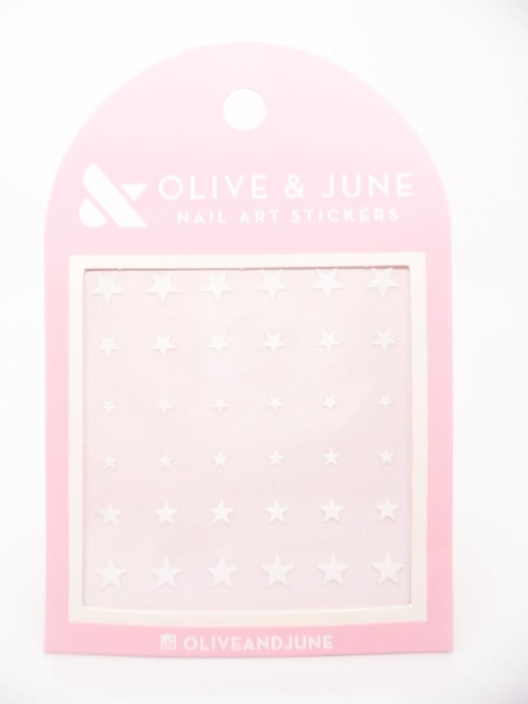 Olive & June Nail Art Stickers - White Stars - Walmart.com | Walmart (US)