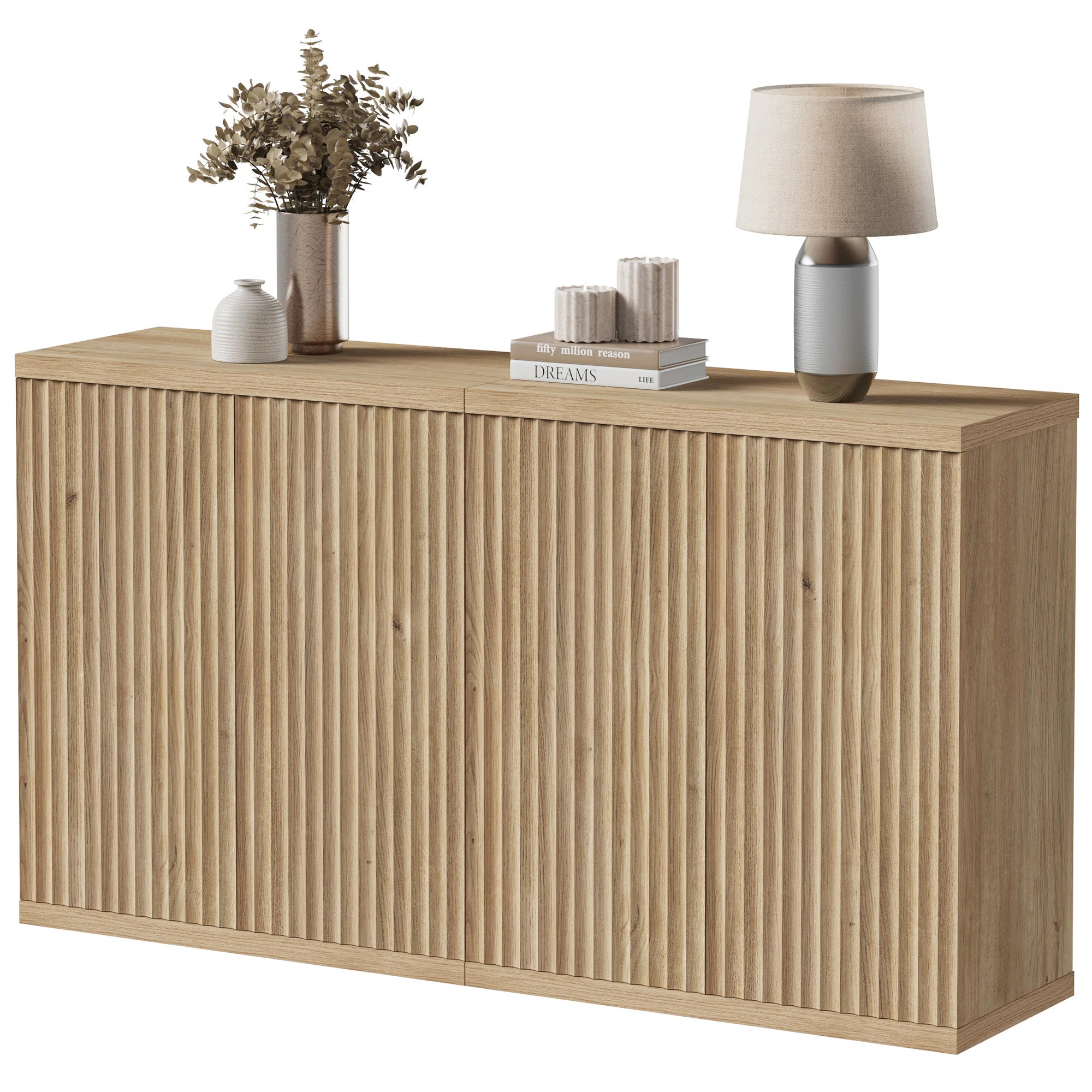 Cesiro Accent Cabinet With Adjustable Shelves (Set of 2) | Wayfair North America