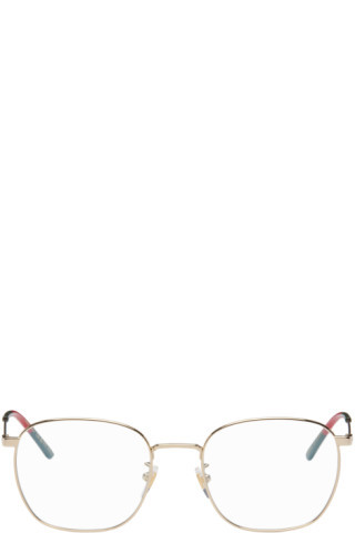 Gucci - Gold Round Glasses | SSENSE