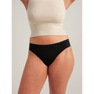 Saalt Leakproof Seamless Thong - Light Absorbency - Black - L | Target