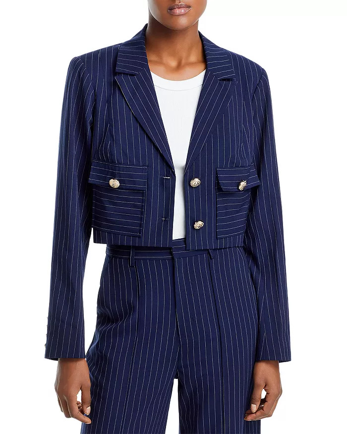 Pinstripe Twill Cropped Blazer - 100% Exclusive | Bloomingdale's (US)