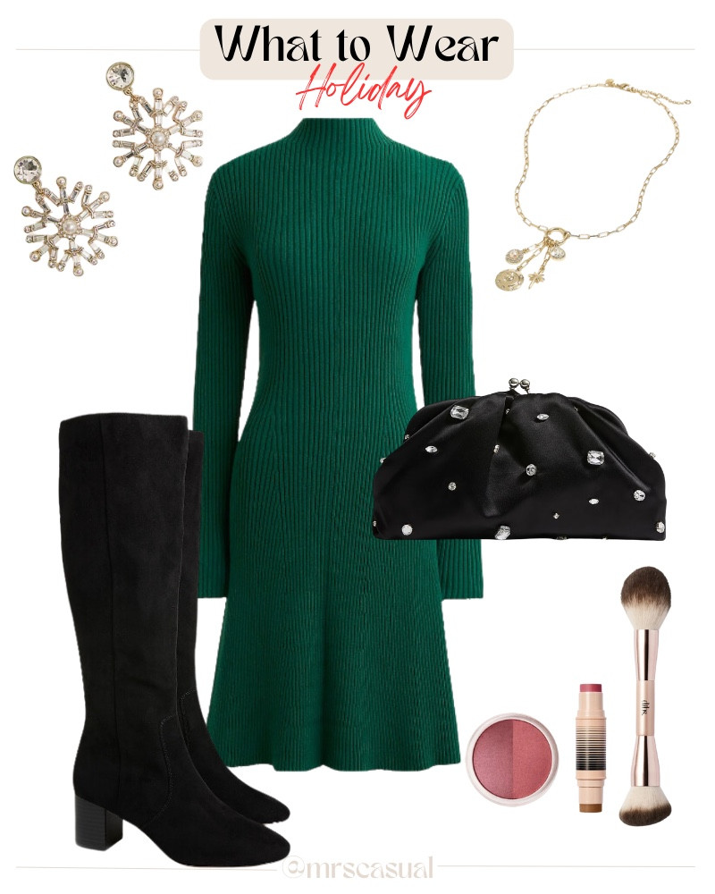 This green sweater dress is a holiday must 🎄

#LTKGiftGuide #LTKHoliday #LTKOver40