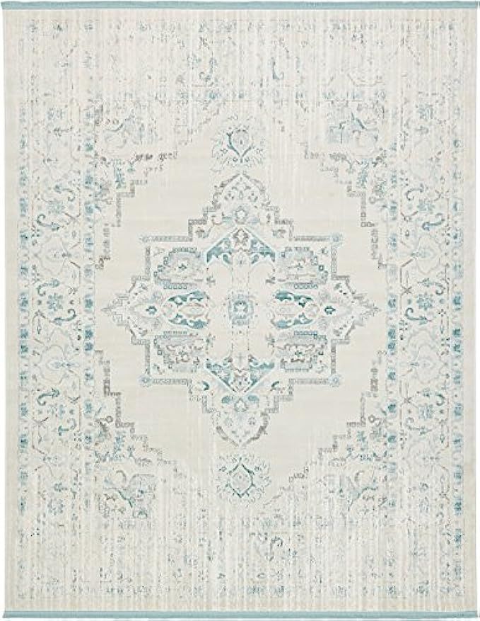 Vintage Castle Collection Rugs Beige 8' x 10' FT Area Rug - Modern & Traditional Design - Home Décor | Amazon (US)