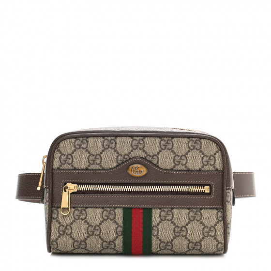 GUCCI GG Supreme Monogram Web Small Ophidia Belt Bag 75 30 Dark Brown | FASHIONPHILE | FASHIONPHILE (US)