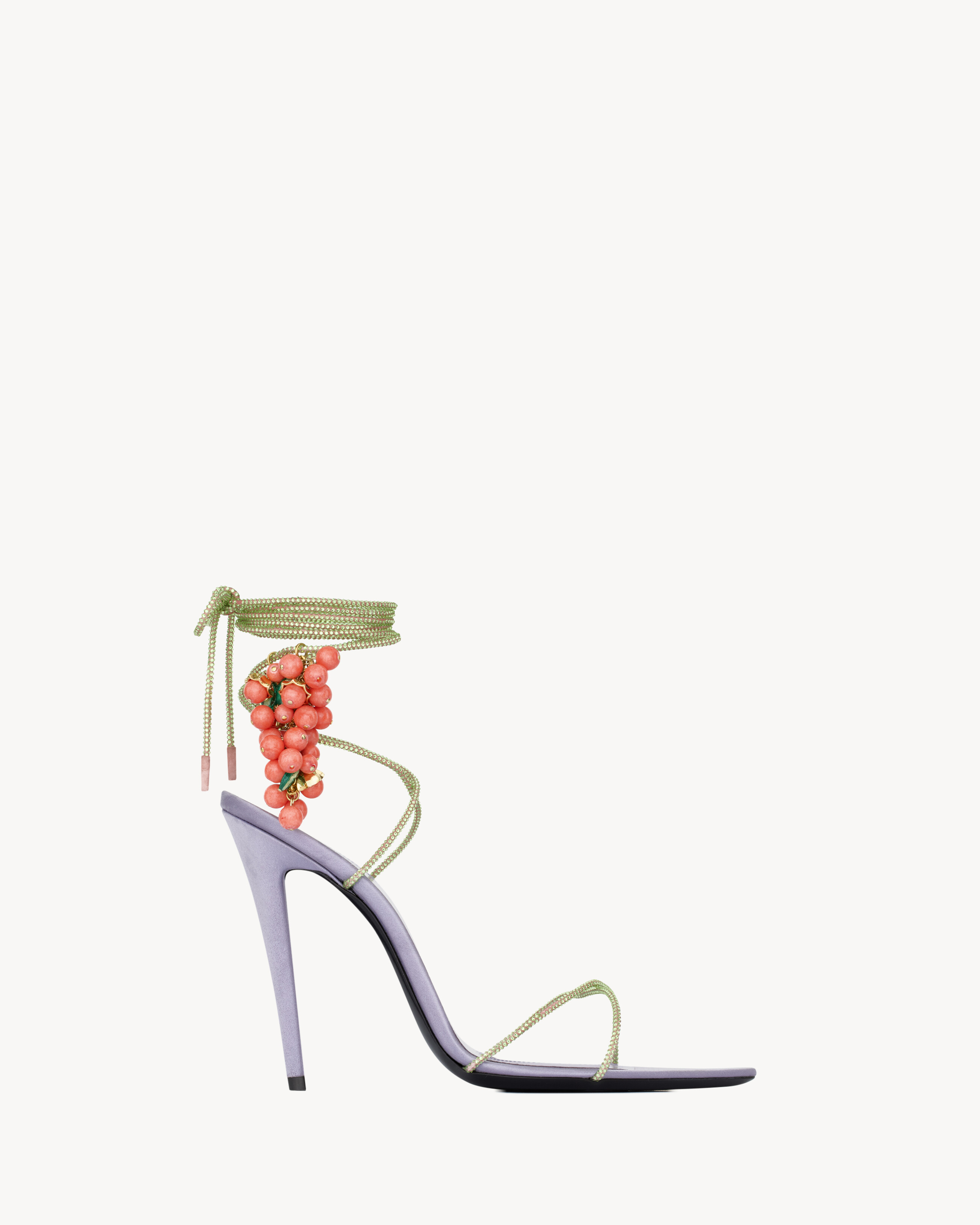 MON CHÉRI sandals in suede and rhinestones | Saint Laurent Inc. (Global)