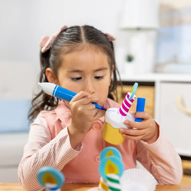 Melissa & Doug Bake and Decorate Wooden Cupcake Play Food Set - FSC Certified | Walmart (US)