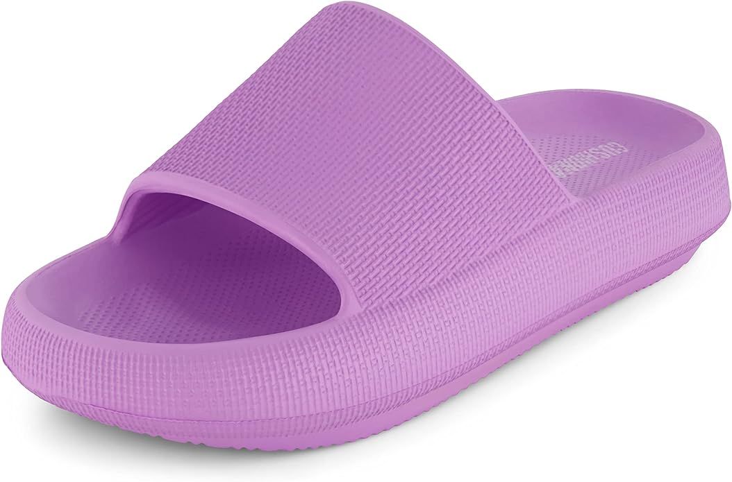 CUSHIONAIRE Women's Feather recovery slide sandals with +Comfort | Amazon (US)