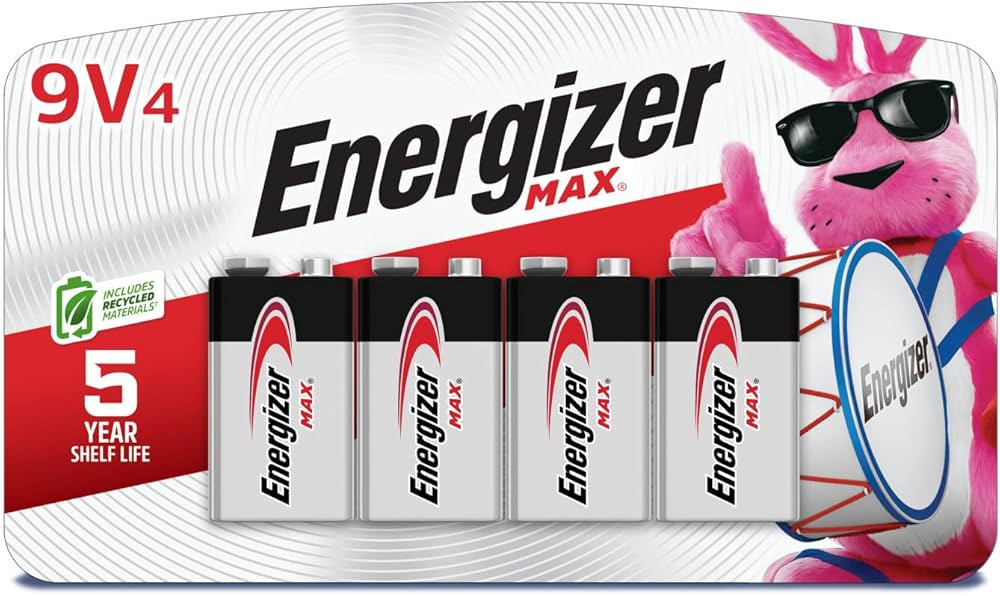 Energizer MAX 9V Batteries (4 Pack), 9 Volt Alkaline Batteries | Amazon (US)