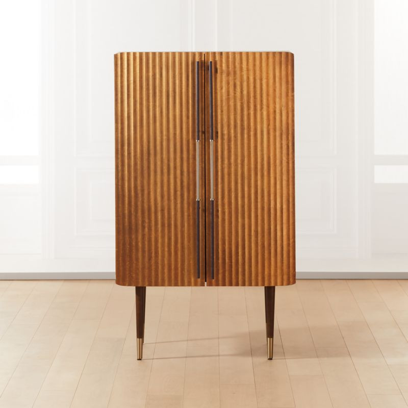 Crimped Gold Leaf Wardrobe + Reviews | CB2 | CB2