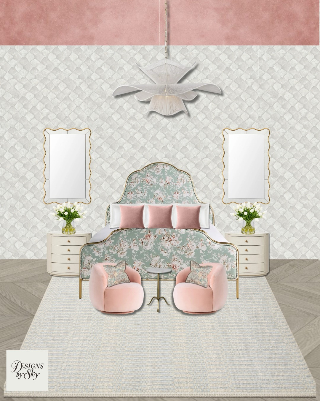 Design concept → reality ✨ blending soft florals, warm neutrals, and sculptural lighting to create a space that feels effortlessly refined.

#LTKHome #LTKSeasonal #LTKSaleAlert