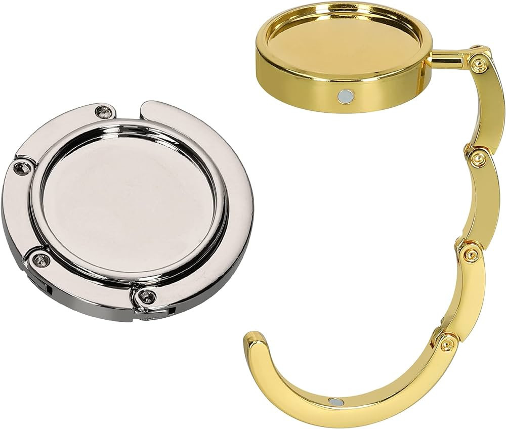 kwmobile Handbag Hooks for Tables - Set of 2 Folding Purse Hook Hangers - Portable Table Bag Hold... | Amazon (US)