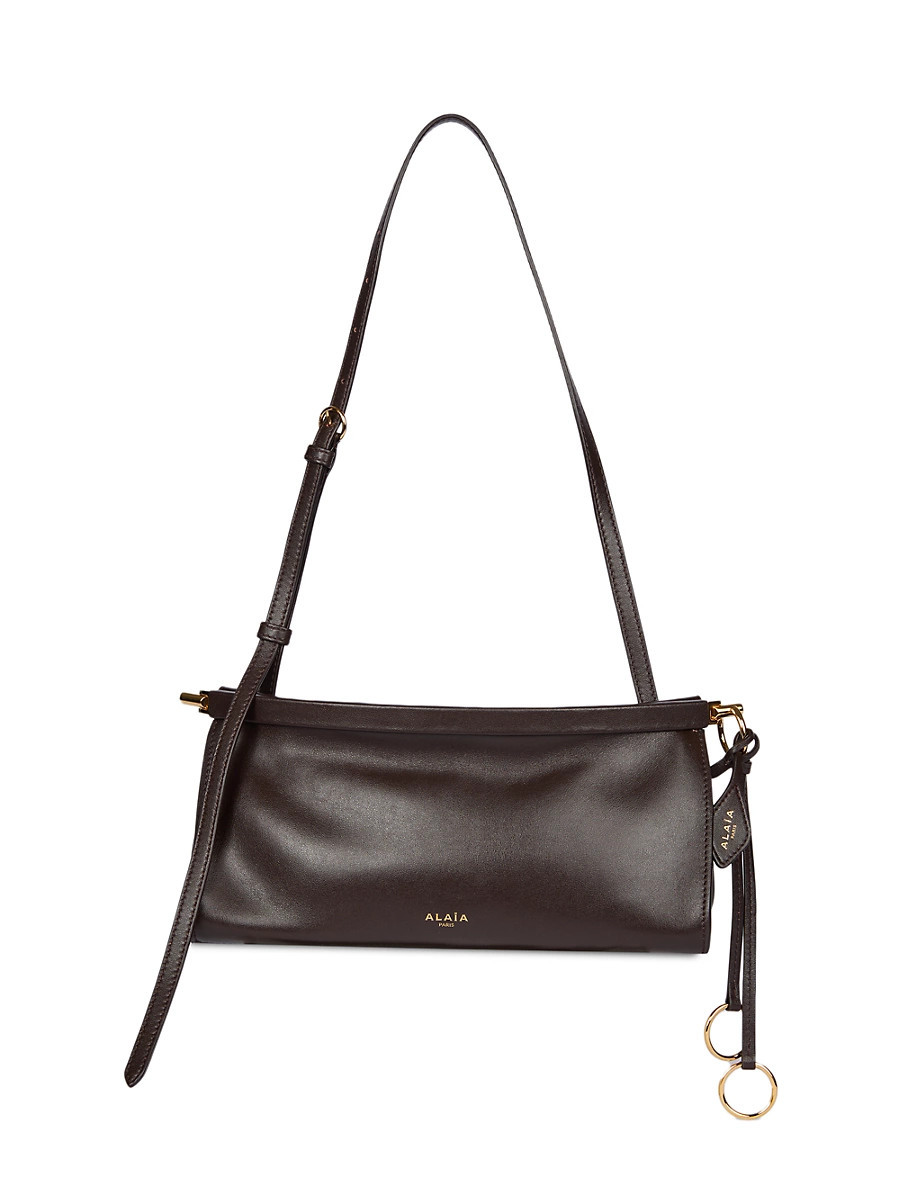 Women's Le Click Leather Shoulder Bag - Noir | Saks Fifth Avenue