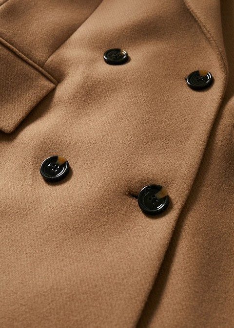 Wool double-breasted coat -  Women | Mango USA | MANGO (US)