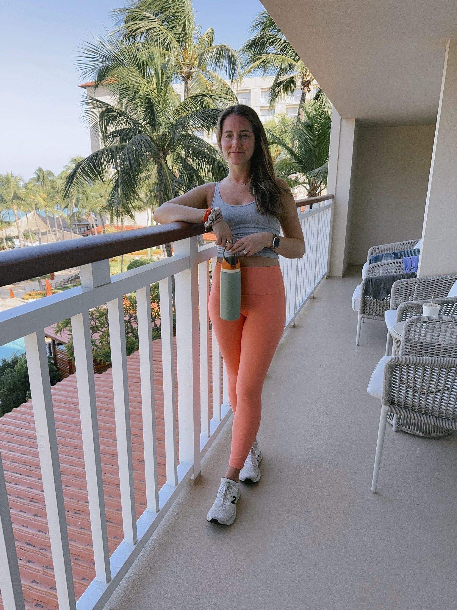 Today’s workout outfit! 
Size 6 in leggings, similar color “pale raspberry” 
Size small in top 
true size in shoes 

#LTKfitness #LTKfindsunder50 #LTKfindsunder100