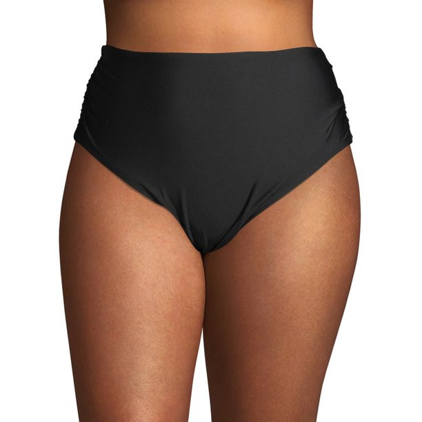 Time and Tru Women's Plus Size Wear 3 Ways Solid Swimsuit Bottom | Walmart (US)