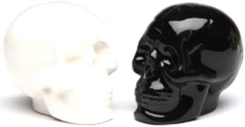 Pacific Trading Black and White Skulls Ceramic Salt and Pepper Shaker Set | Amazon (US)