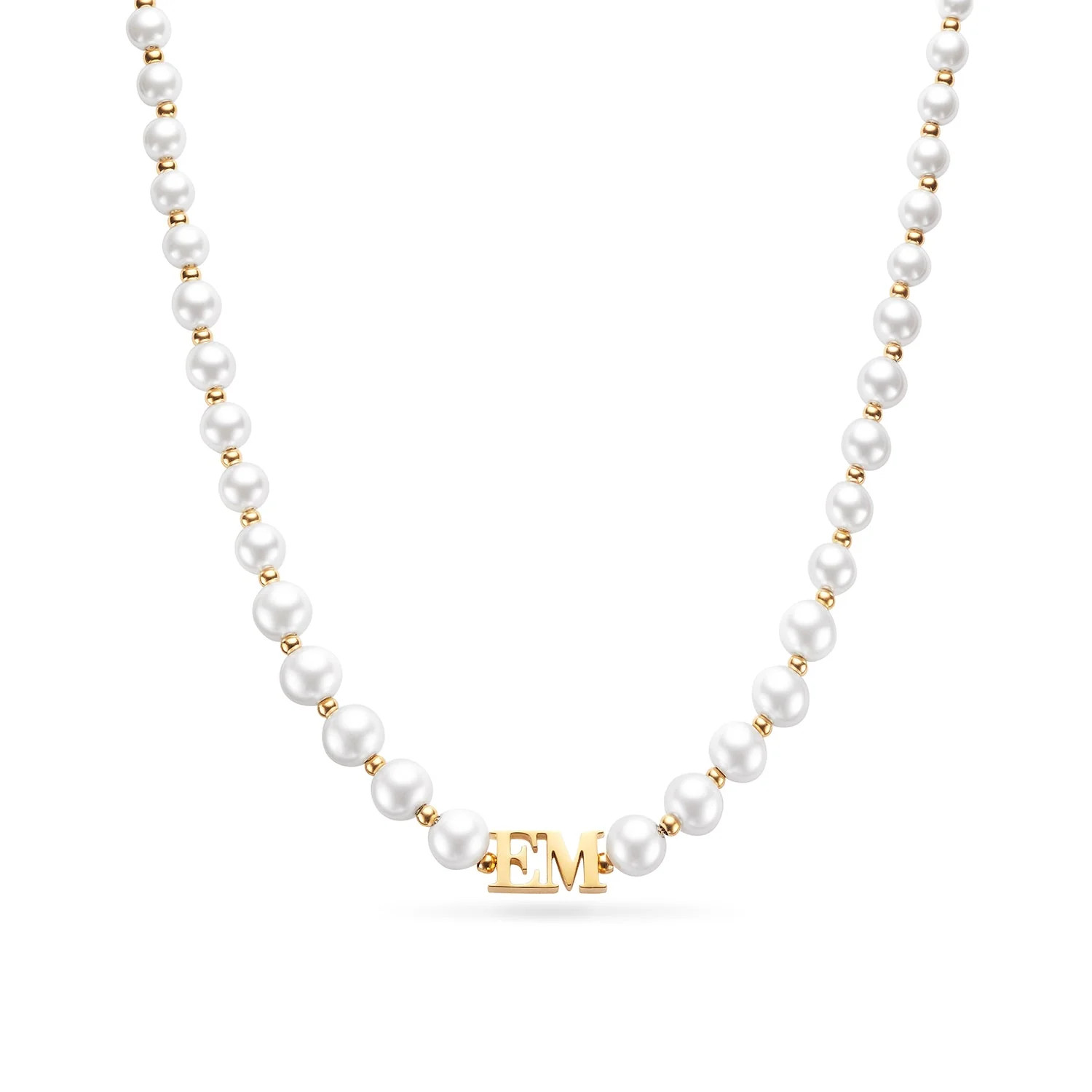 Lunar Pearl Initial Choker (Gold) | Abbott Lyon