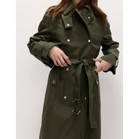 M&S Stormwear™ Collared Utility Trench Coat Dark Khaki | Marks & Spencer (UK)